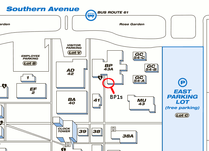Map to Room BP1S at MCC